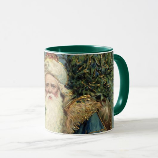 サンタビクトリアンクロースと木 マグカップ (正面右)