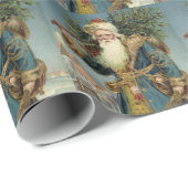 サンタビクトリアンクロースと木 ラッピングペーパー (ロールコーナー)