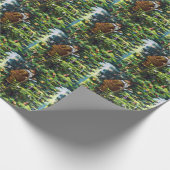 サンタビクトリアンクロースと木 ラッピングペーパー (角)