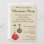 サンタビクトリアンクロースと木 招待状 (裏面)