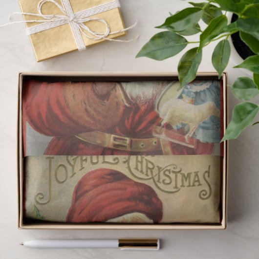 サンタビクトリアンクロースと木 薄葉紙 (ギフト)