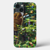 サンタビクトリアンクロースと木 Case-Mate iPhoneケース (裏面)