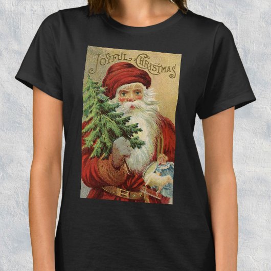 サンタビクトリアンクロースと木 Tシャツ