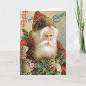 サンタビクトリアンクロースと松 シーズンカード (正面)