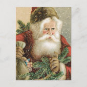 サンタビクトリアンクロースと松 シーズンポストカード (正面)