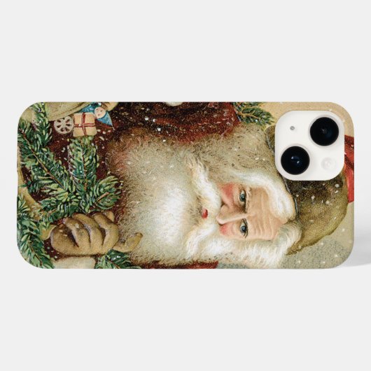 サンタビクトリアンクロースと松 Case-Mate iPhoneケース (裏面 (横))