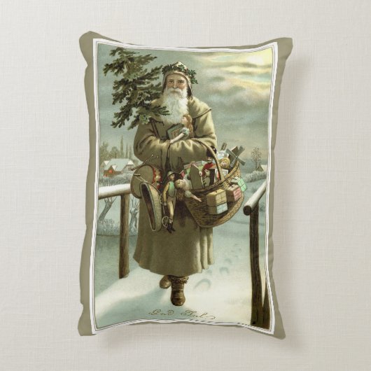 サンタビクトリアンクロースのおもちゃつき アクセントクッション (裏面(縦))