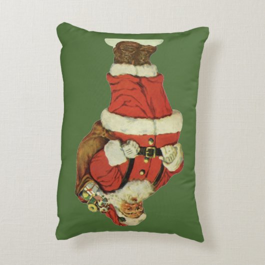 サンタビクトリアンクロースのおもちゃつき アクセントクッション (裏面(縦))
