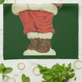 サンタビクトリアンクロースのおもちゃつき キッチンタオル (折り畳み)