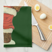 サンタビクトリアンクロースのおもちゃつき キッチンタオル (四つ折り)