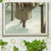 サンタビクトリアンクロースのおもちゃつき キッチンタオル (折り畳み)