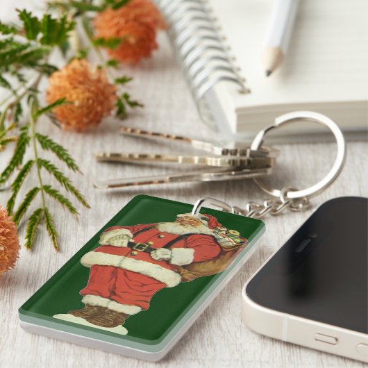 サンタビクトリアンクロースのおもちゃつき キーホルダー (正面右)