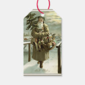 サンタビクトリアンクロースのおもちゃつき ギフトタグ (正面)