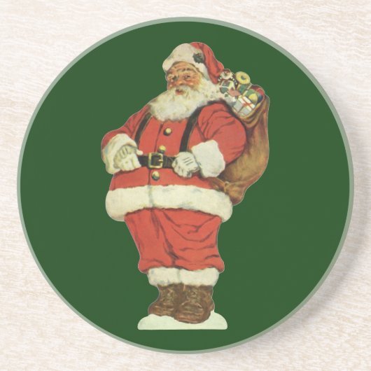 サンタビクトリアンクロースのおもちゃつき コースター (正面)