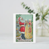 サンタビクトリアンクロースのおもちゃつき シーズンポストカード (スタンド正面)