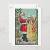 サンタビクトリアンクロースのおもちゃつき シーズンポストカード (正面/裏面)