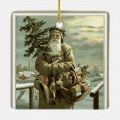 サンタビクトリアンクロースのおもちゃつき セラミックオーナメント (裏面)