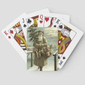 サンタビクトリアンクロースのおもちゃつき トランプ (裏面)