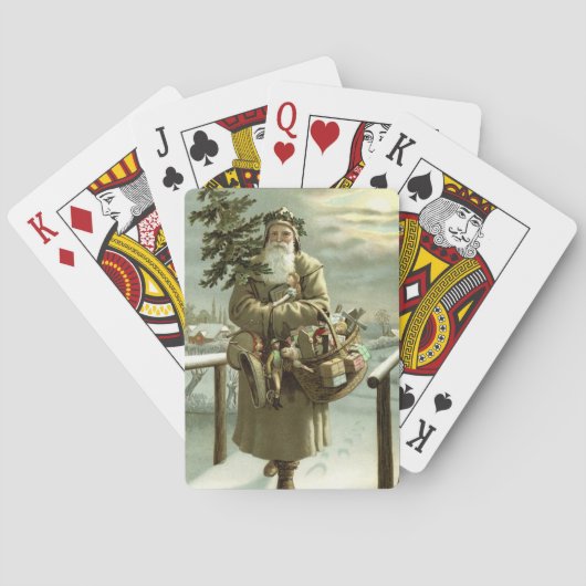 サンタビクトリアンクロースのおもちゃつき トランプ (裏面)