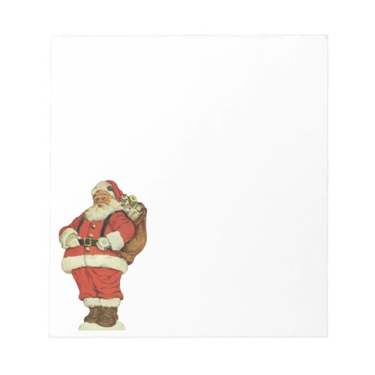 サンタビクトリアンクロースのおもちゃつき ノートパッド (正面)