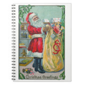 サンタビクトリアンクロースのおもちゃつき ノートブック (正面)