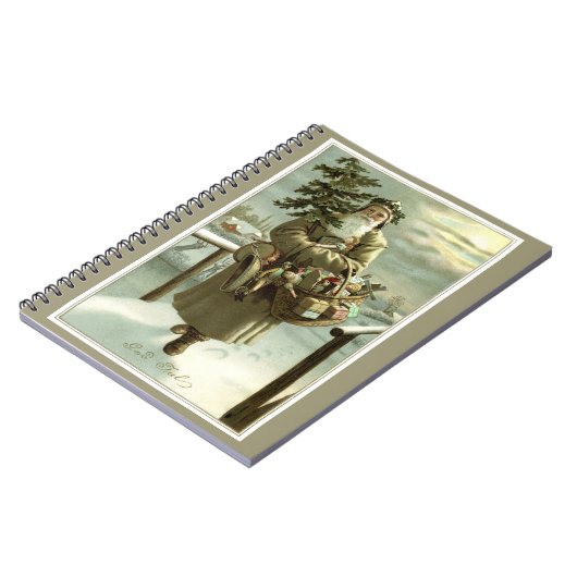 サンタビクトリアンクロースのおもちゃつき ノートブック (左側)