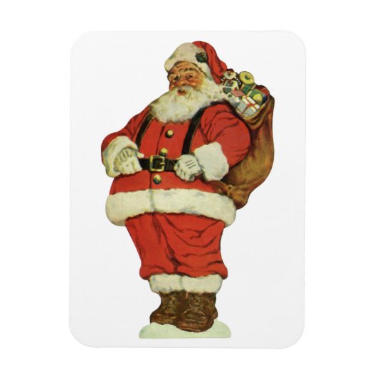 サンタビクトリアンクロースのおもちゃつき マグネット (縦)