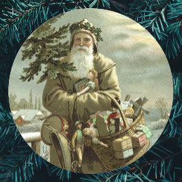 サンタビクトリアンクロースのおもちゃつき ラウンドシール