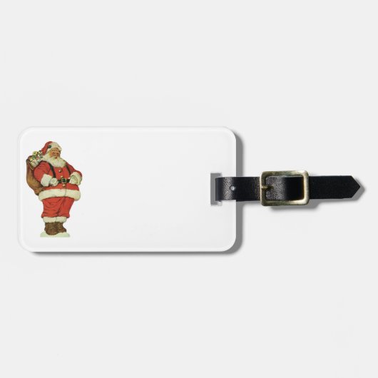 サンタビクトリアンクロースのおもちゃつき ラゲッジタグ (正面横)