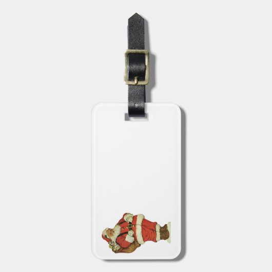 サンタビクトリアンクロースのおもちゃつき ラゲッジタグ (正面縦)