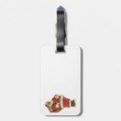 サンタビクトリアンクロースのおもちゃつき ラゲッジタグ (裏面縦)