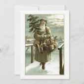 サンタビクトリアンクロースのおもちゃつき 招待状 (正面)