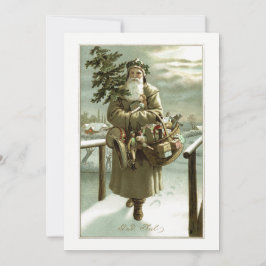 サンタビクトリアンクロースのおもちゃつき 招待状