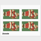 サンタビクトリアンクロースのおもちゃつき 長方形シール (シート)