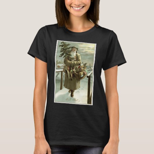 サンタビクトリアンクロースのおもちゃつき Tシャツ (正面)