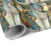 サンタビクトリアンクロースのクリスマスヴィンテージ ラッピングペーパー (ロールコーナー)