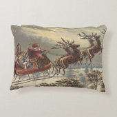 サンタビクトリアンクロースのヴィンテージクリスマス アクセントクッション (裏面)