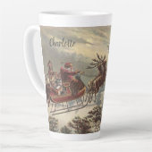 サンタビクトリアンクロースのヴィンテージクリスマス カフェラテマグ (左アングル)