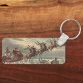 サンタビクトリアンクロースのヴィンテージクリスマス キーホルダー (正面)