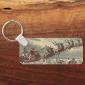 サンタビクトリアンクロースのヴィンテージクリスマス キーホルダー (裏面)