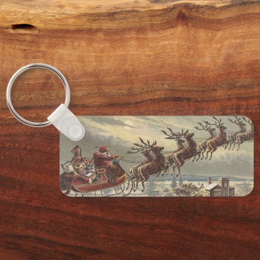 サンタビクトリアンクロースのヴィンテージクリスマス キーホルダー (裏面)