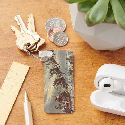 サンタビクトリアンクロースのヴィンテージクリスマス キーホルダー (デスク)