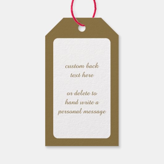 サンタビクトリアンクロースのヴィンテージクリスマス ギフトタグ (裏面)