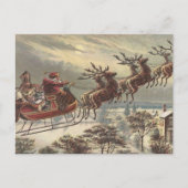 サンタビクトリアンクロースのヴィンテージクリスマス シーズンポストカード (正面)