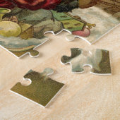 サンタビクトリアンクロースのヴィンテージクリスマス ジグソーパズル (側面)