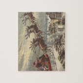 サンタビクトリアンクロースのヴィンテージクリスマス ジグソーパズル (縦)