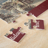 サンタビクトリアンクロースのヴィンテージクリスマス ジグソーパズル (側面)