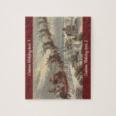 サンタビクトリアンクロースのヴィンテージクリスマス ジグソーパズル (縦)