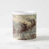 サンタビクトリアンクロースのヴィンテージクリスマス ジャンボコーヒーマグカップ (正面)