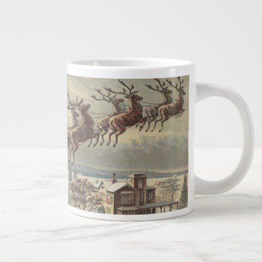 サンタビクトリアンクロースのヴィンテージクリスマス ジャンボコーヒーマグカップ (右)